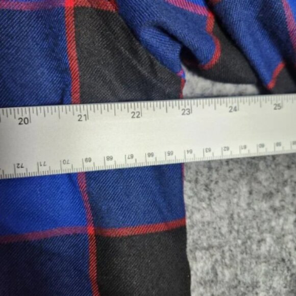 Dixxon Mens Voorhees Flannel Shirt LT Large Tall Blue Red Plaid Friday the 13th - Picture 6 of 9